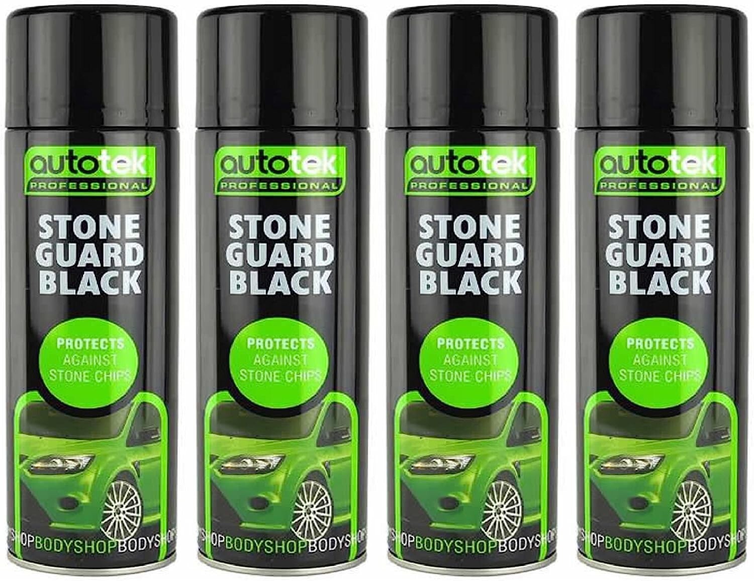 12x 500ml AUTOTEK Car Body Paint Chip Stone Guard Black Protection Spray +G+M