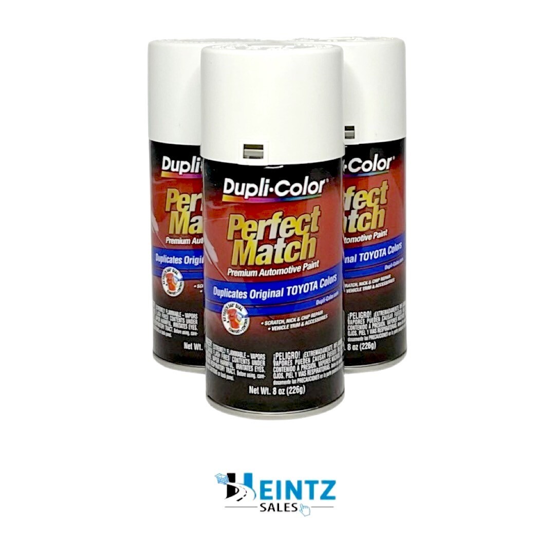 Duplicolor BTY1556 Perfect Match Toyota Super White II 8oz Can – 3 PACK 040