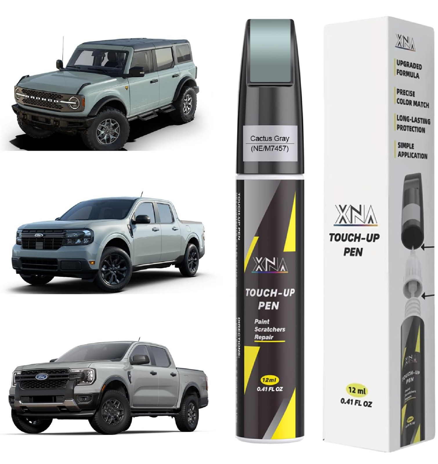 XNA Cactus Gray(NE/A3457) for Ford Touch Up Paint, Car Scratch Remover for Nicks