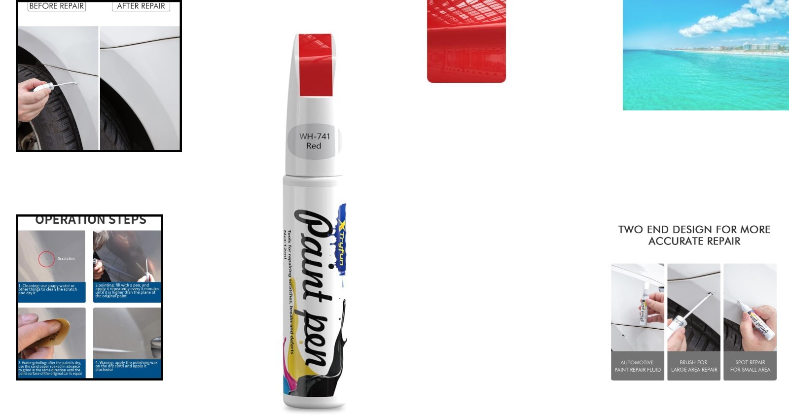 Effortless Scratch Repair: 1.69oz Waterproof Touch-Up Paint Pen for Cars