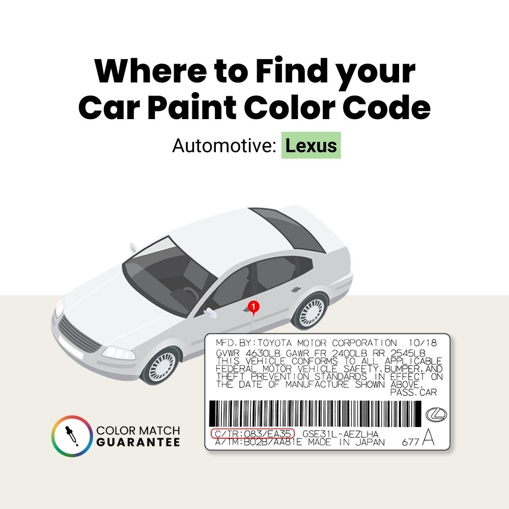 Lexus Touch Up Paint by TouchUpDirect – Brush or Spray Paint – Choose Your Color