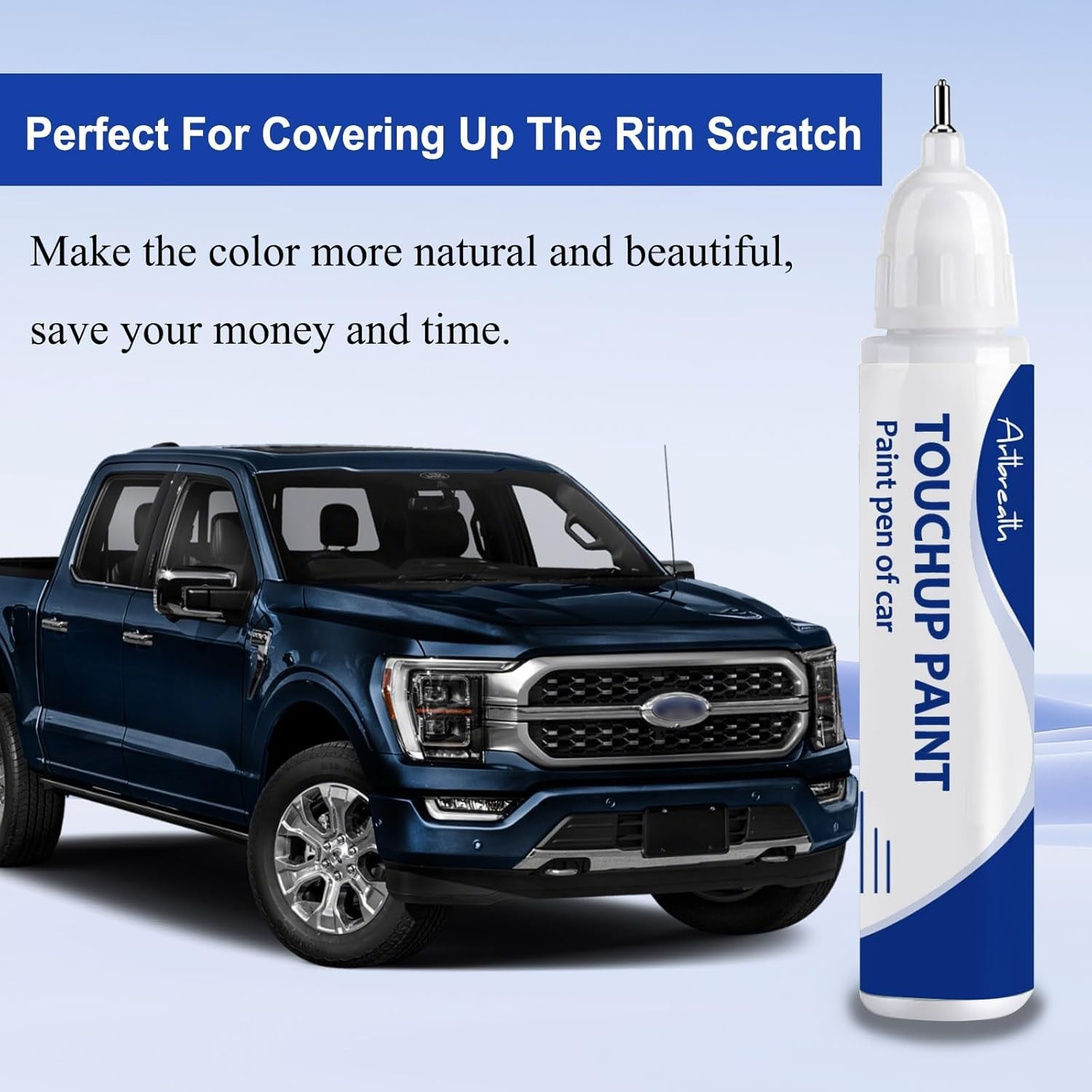 Touch-Up Paint 0.4 Fl Oz, 1 Pack for F-150 Ford Antimatter Blue Metallic HX