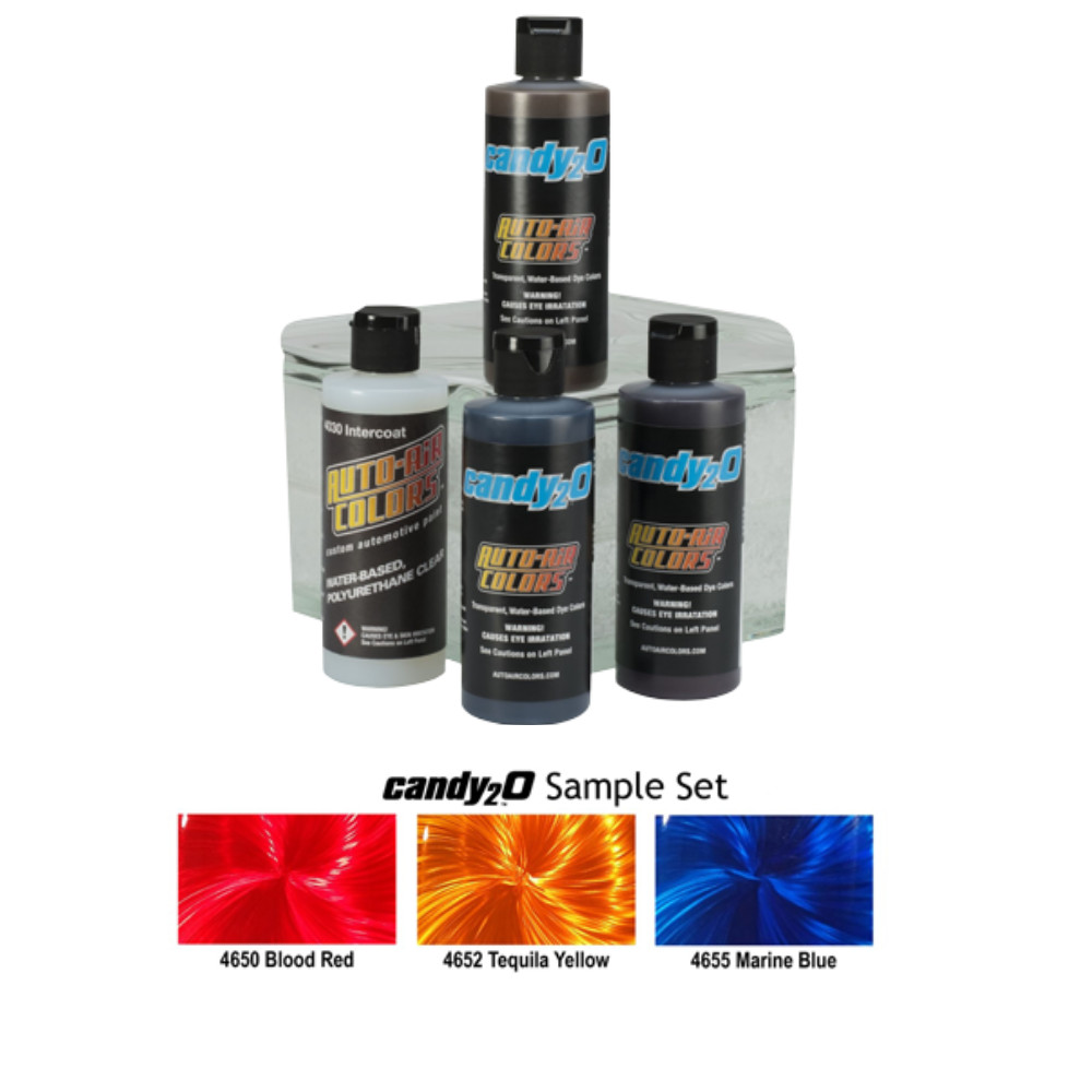 4 X Createx Candy₂O Auto-Air Candy2O 120ml Sample A 4OZ Automotive Airbrush