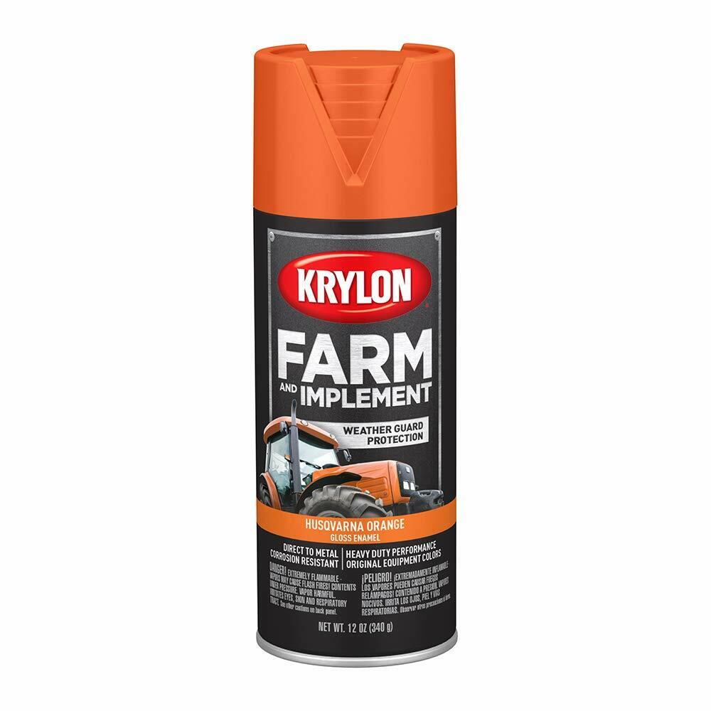 Krylon Farm & Implement Paint Aerosol Husqvarna Orange 12 Fl Oz (Pack of 1)