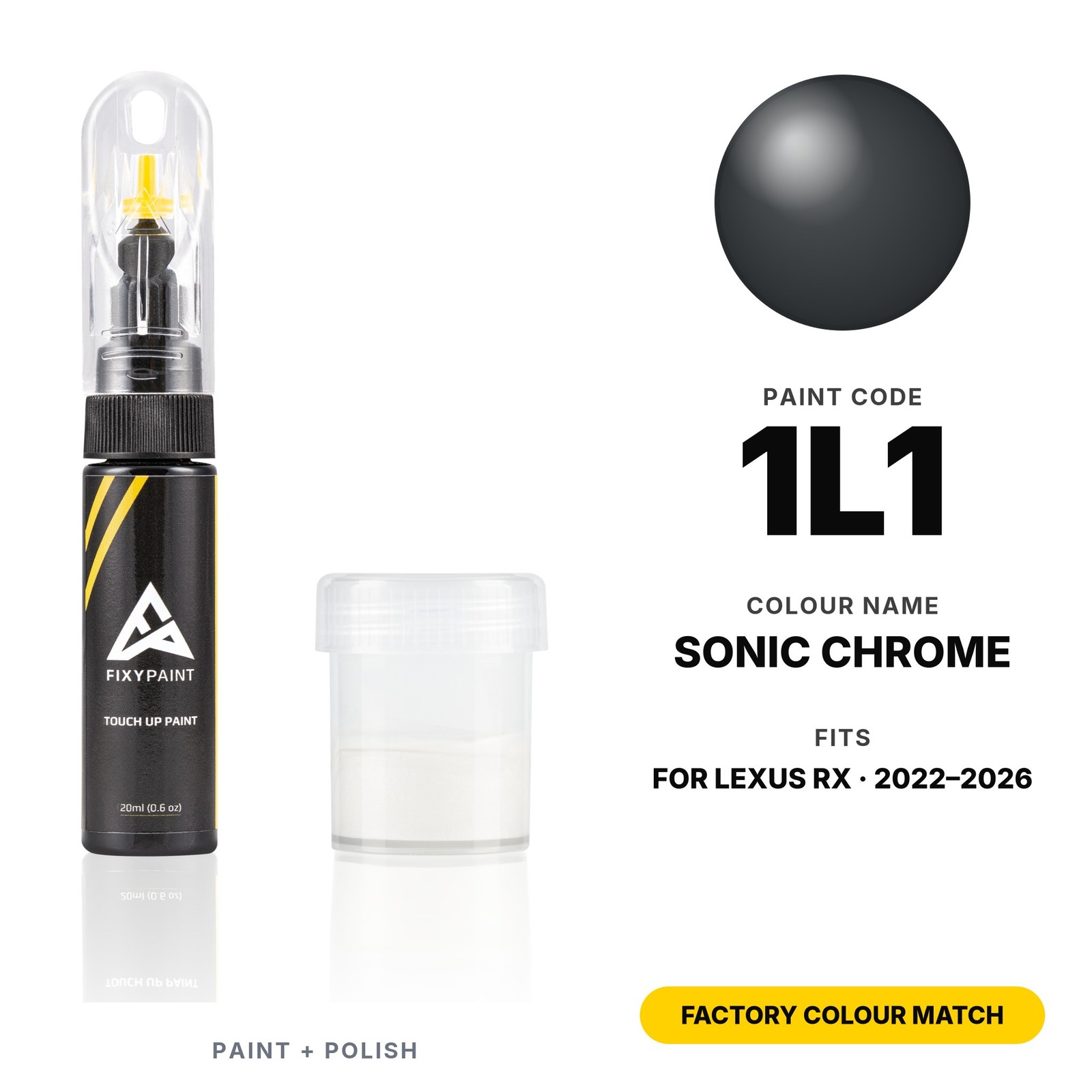 Touch Up Paint For Lexus RX 1L1 Sonic Chrome Set Panel Touch Up Paint Kit