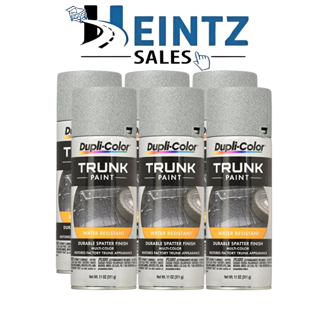 Dupli-Color TSP100 Gray & White Trunk Paint Spray 11oz OEM Spatter Finish 6-Pack