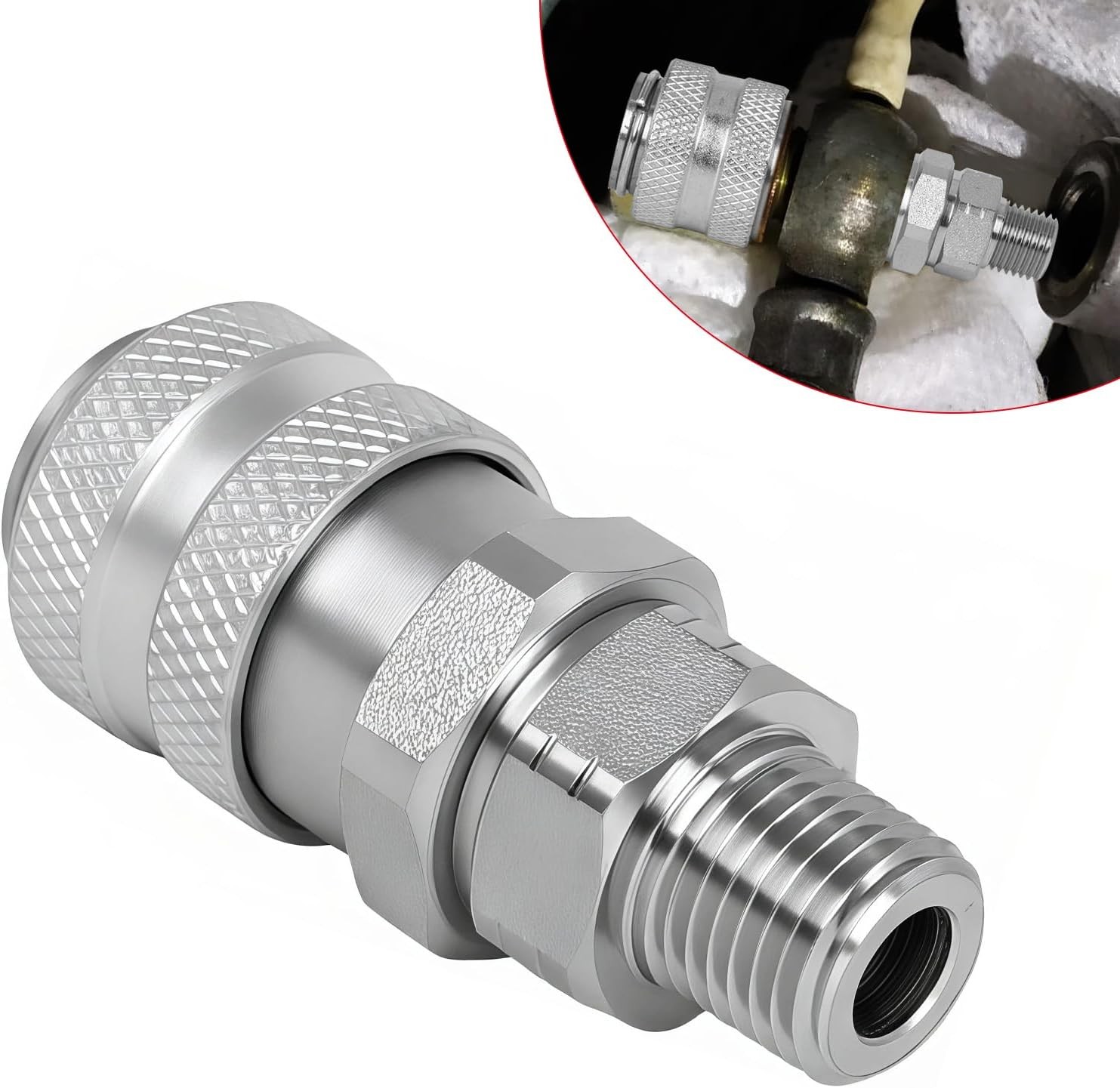 Fuel System Coupler Fitting for Detroit Diesel S60,Cummins OTC 5869-1,J-47912-QC