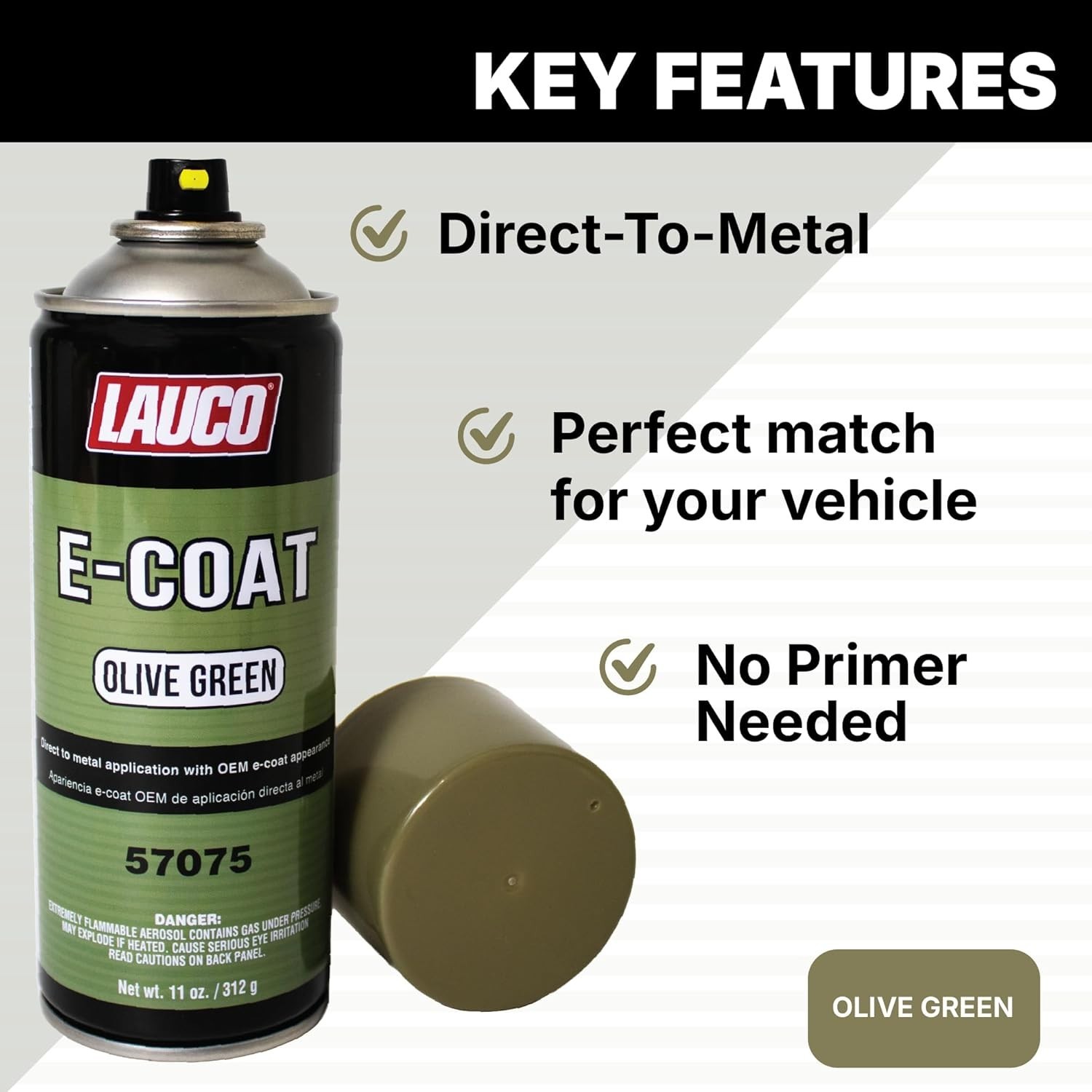 E-Coat Olive Green 11 Oz Aerosol Spray Can