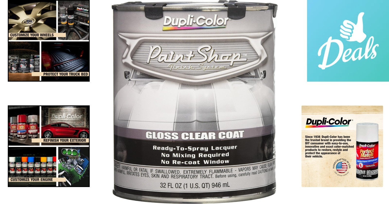 Professional 32 oz Automotive Paint Shop Finish System – Gloss Clear Coat