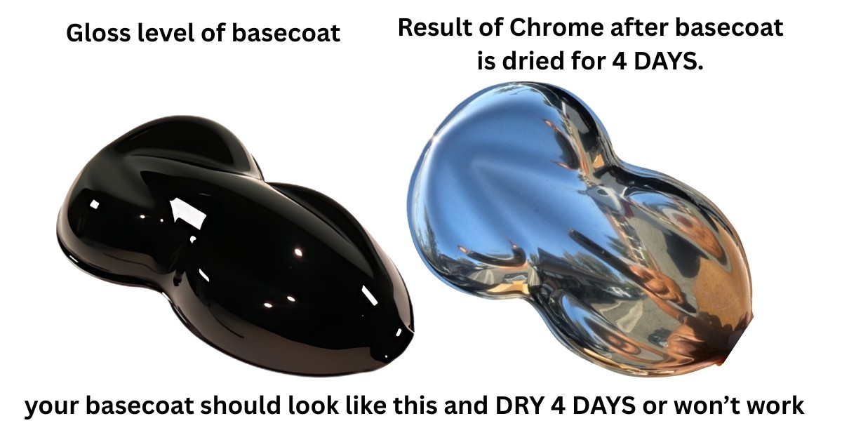 Genuine Alsa Chrome Paint 4 oz with FREE 8 oz Basecoat- True Mirror Finish