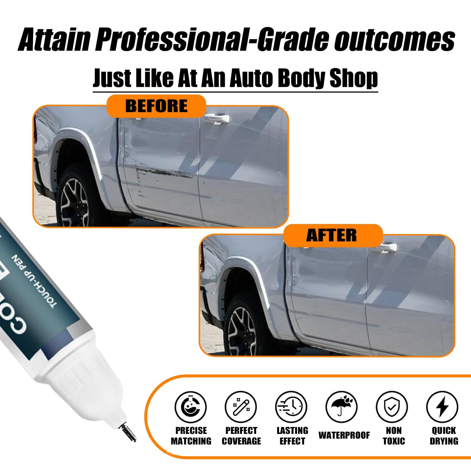0.4 Fl Oz (Pack of 1), Bright White(PW7/GW7) for 2025 RAM 1500/2024…