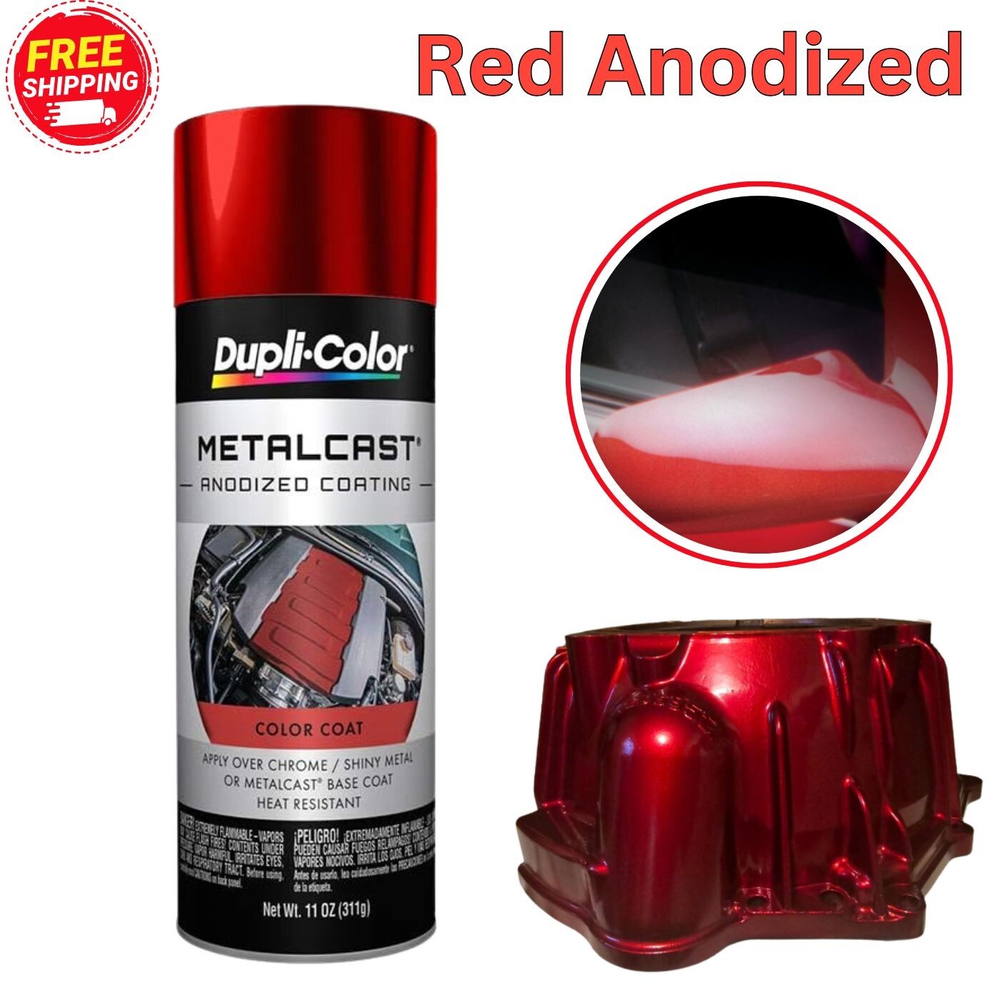 Anodized Red Coating Caliper Brake Rotor Paint High Heat Engine Enamel Spray