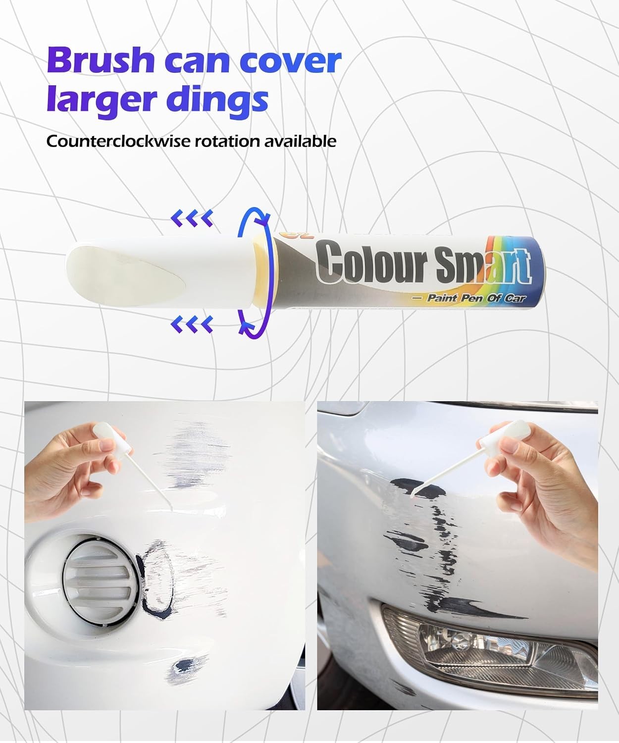 1 Oz Fast-Drying Touch Up Paint Pen for Car Scratch Repair – Gloss White Finish