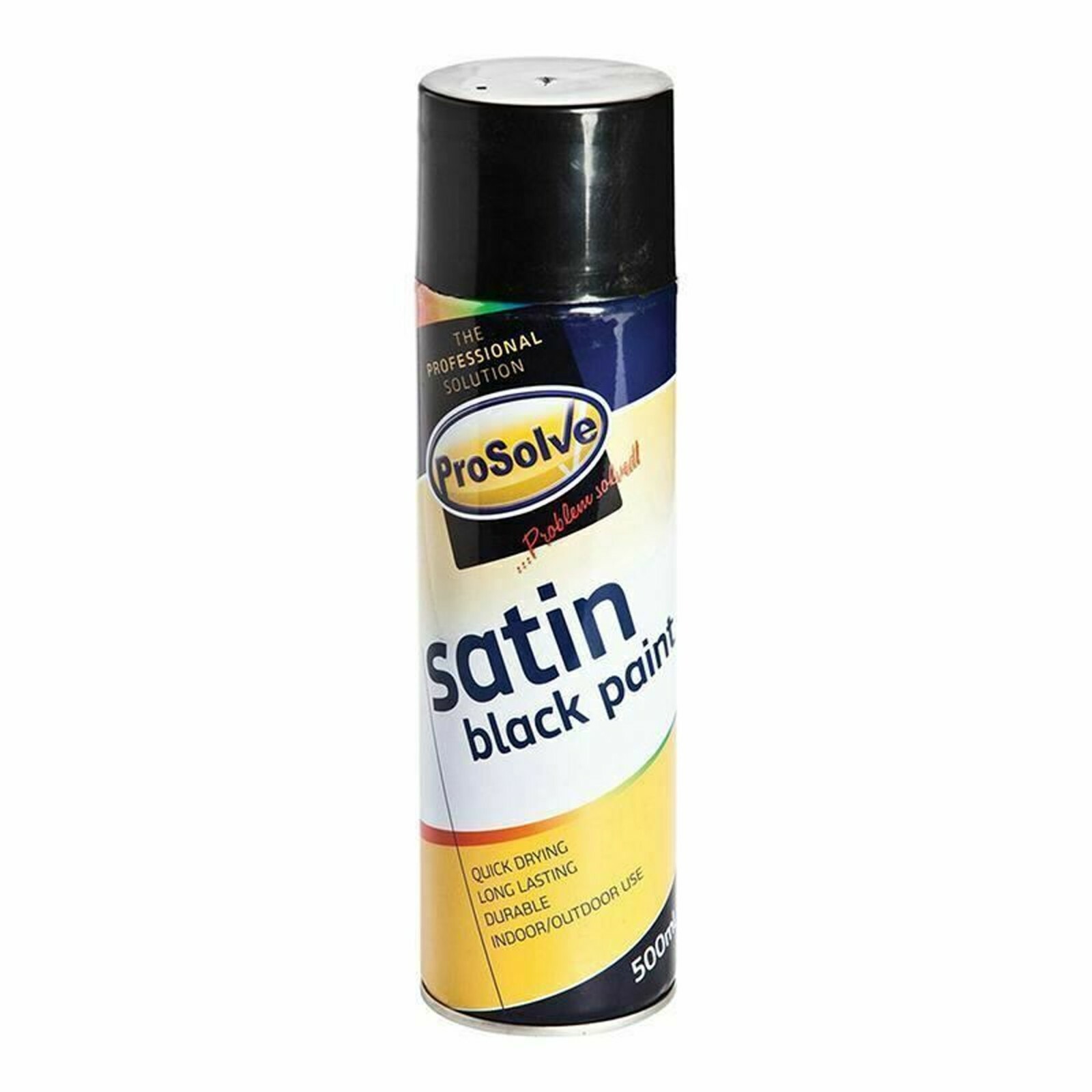 All Purpose Satin Black 500ml Aerosol Indoor Outdoor Wood Metal Industry Spec