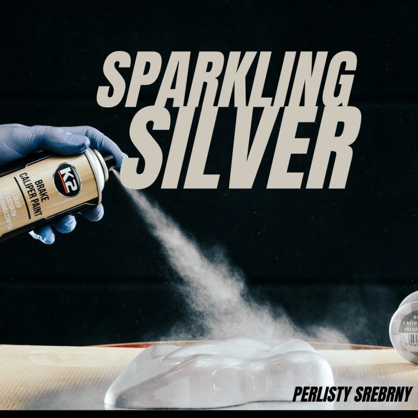 K2 Brake Caliper SILVER HIGH GLOSS Heat 260°C Temperature Resistant Paint Spray