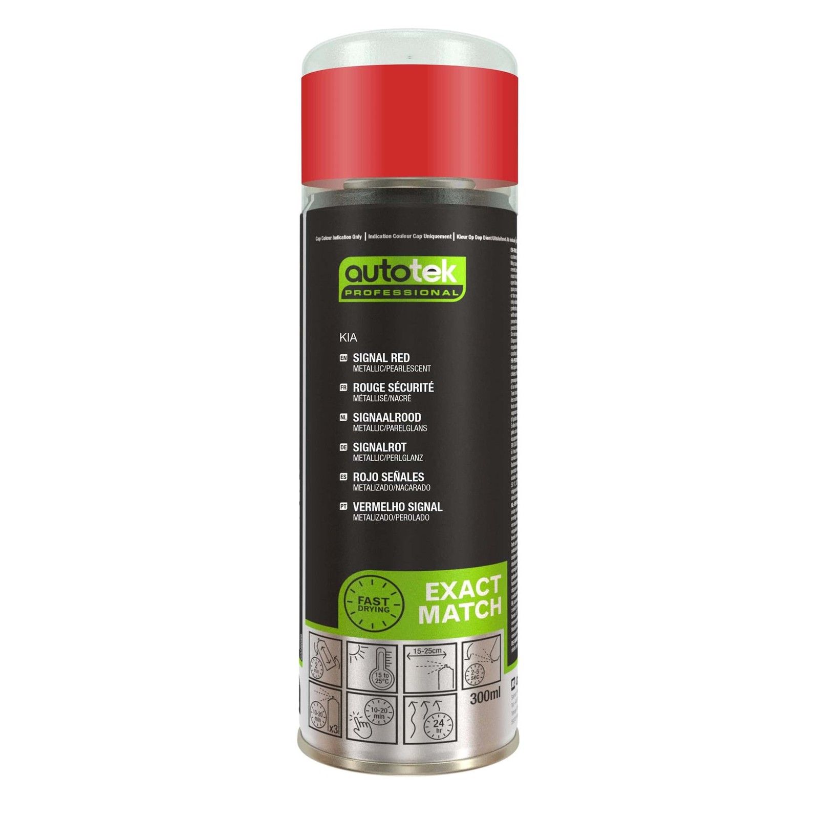 Autotek Kia Signal Red Fast Drying High Coverage Aerosol Spray Paint 10.14oz