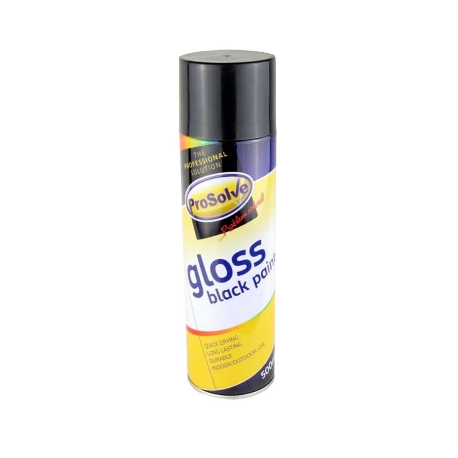 All Purpose Gloss Black 500ml Aerosol Indoor Outdoor Wood Metal Industry Spec