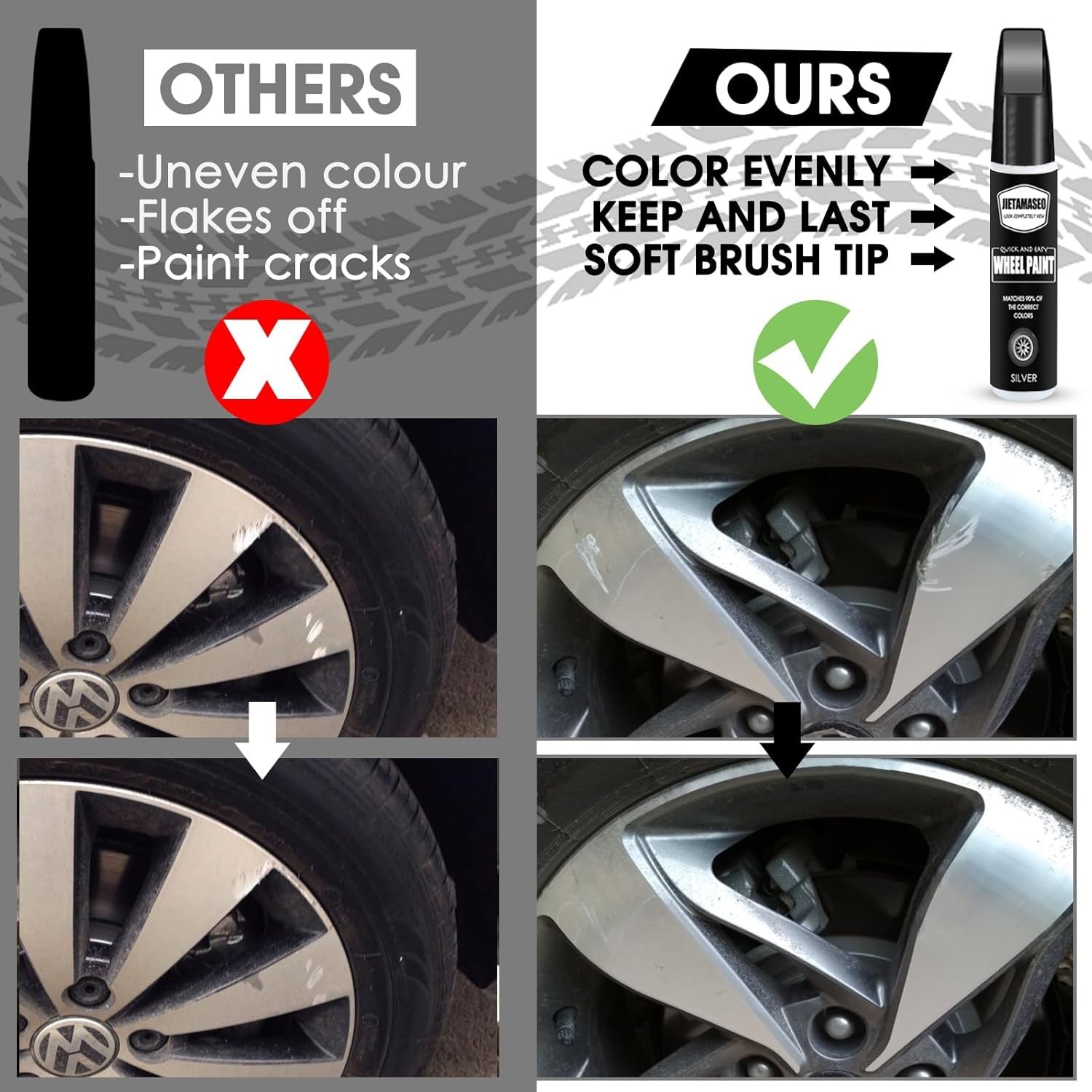 Professional-Grade Matte Black Rim Repair Kit – Rust Resistant & Easy Use