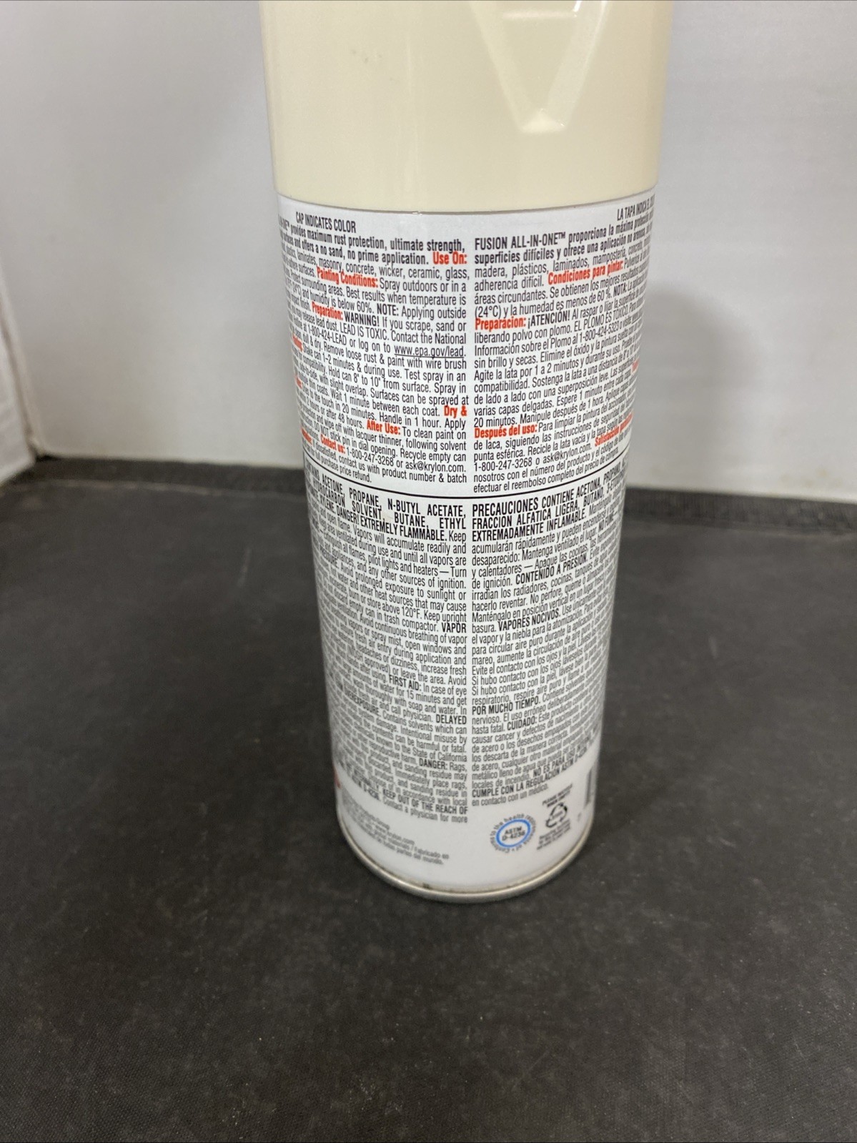Krylon K02711007 Fusion All-In-One Spray Paint (Indoor/Outdoor) Gloss Ivory 12OZ