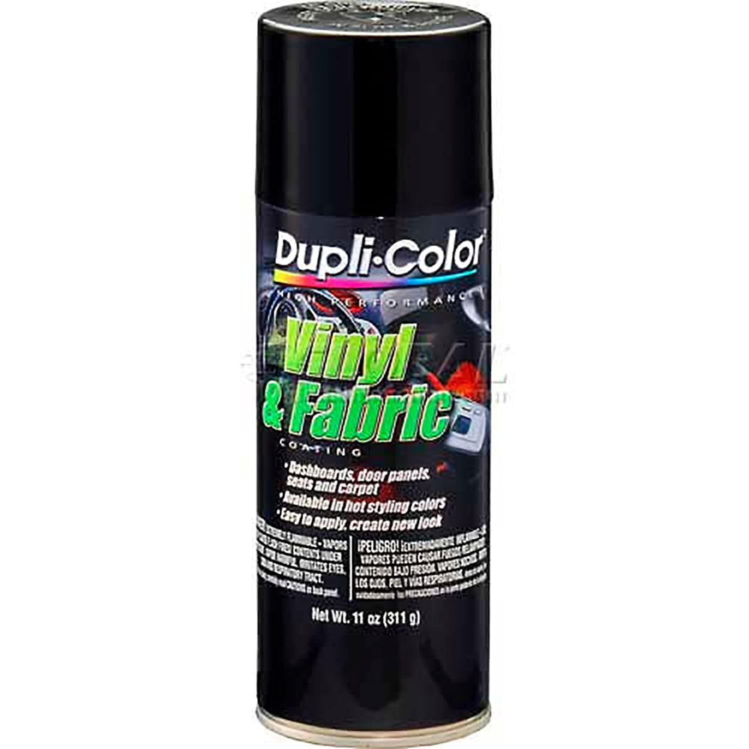 Dupli-Color HVP104 Vinyl and Fabric Coating Spray Paint – Gloss Black – 11 oz